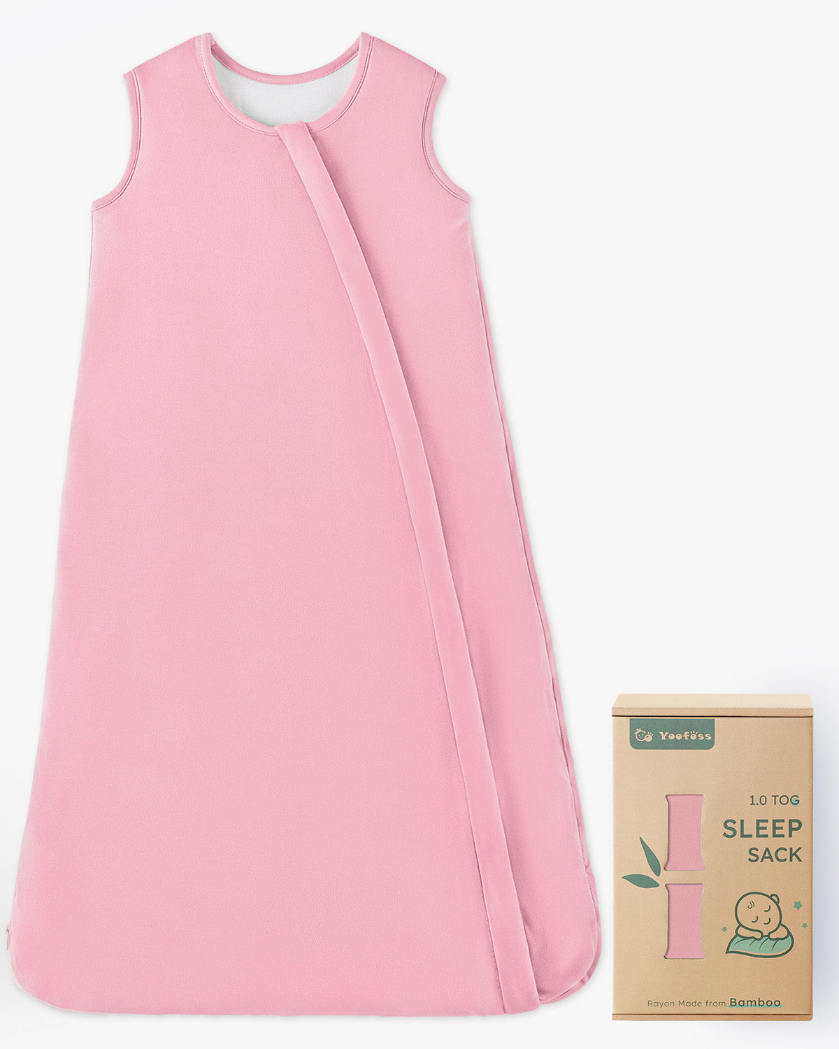 Bamboo Sleep Sack, 1.0 TOG-Pink