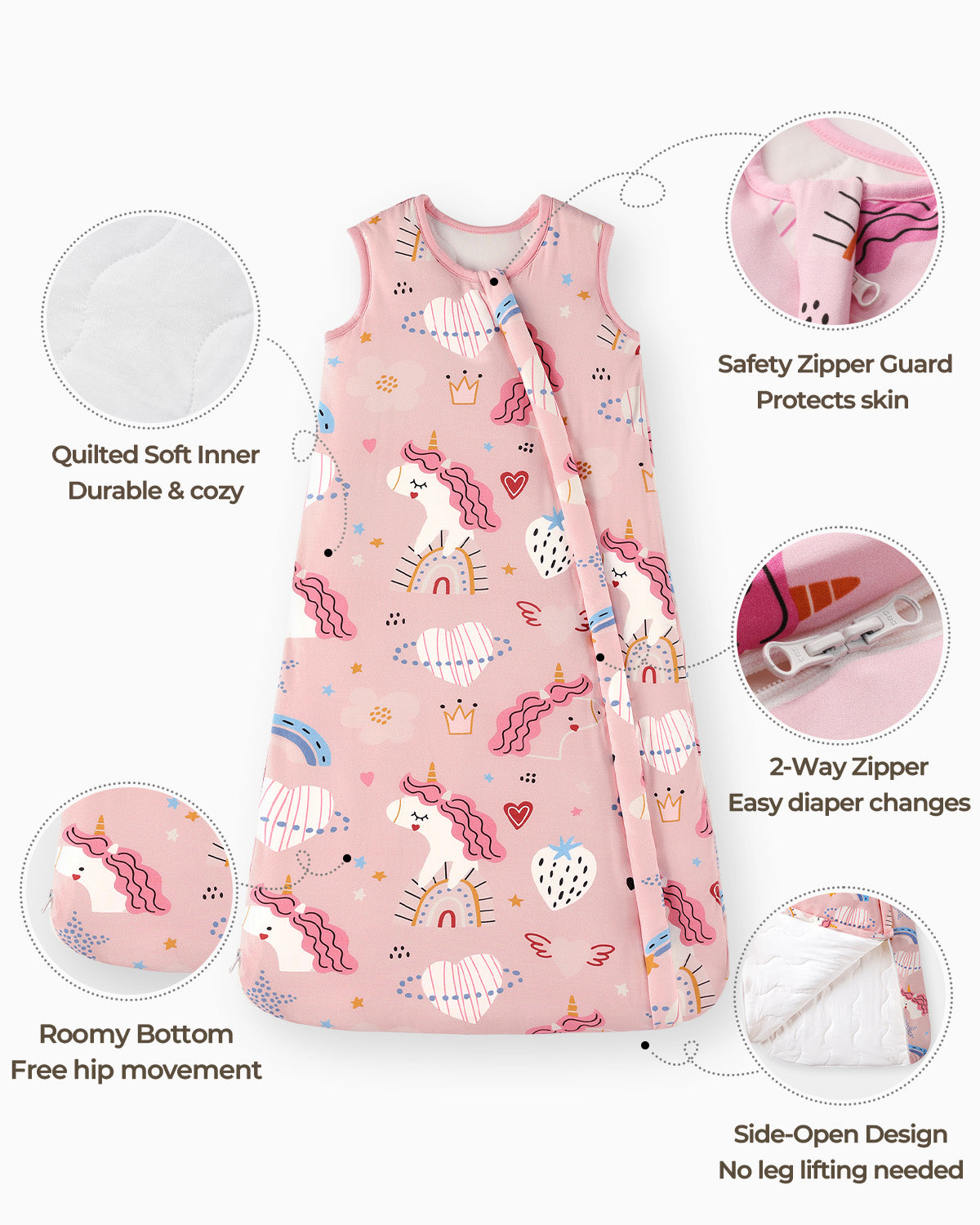 Bamboo Sleep Sack, 1.0 TOG-Unicorn