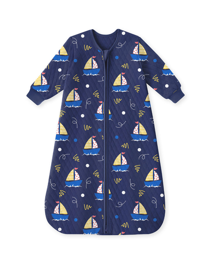 Air-Layer Baby Sleep Sack, 1.0 TOG, Long Sleeve, 1 Pack-Dark Blue Sailor