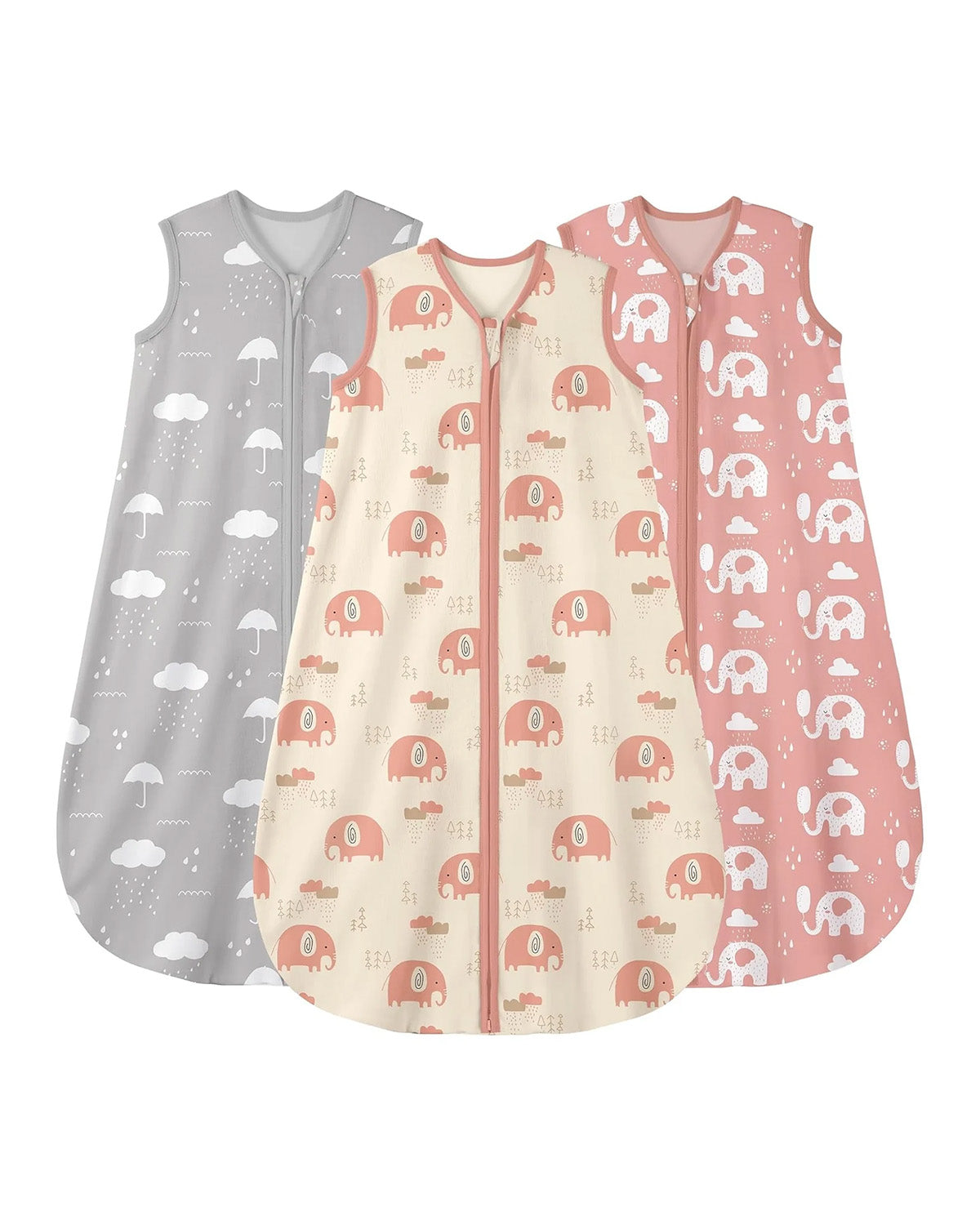 3 Pack Sleep Sacks,Cotton-0.5 TOG