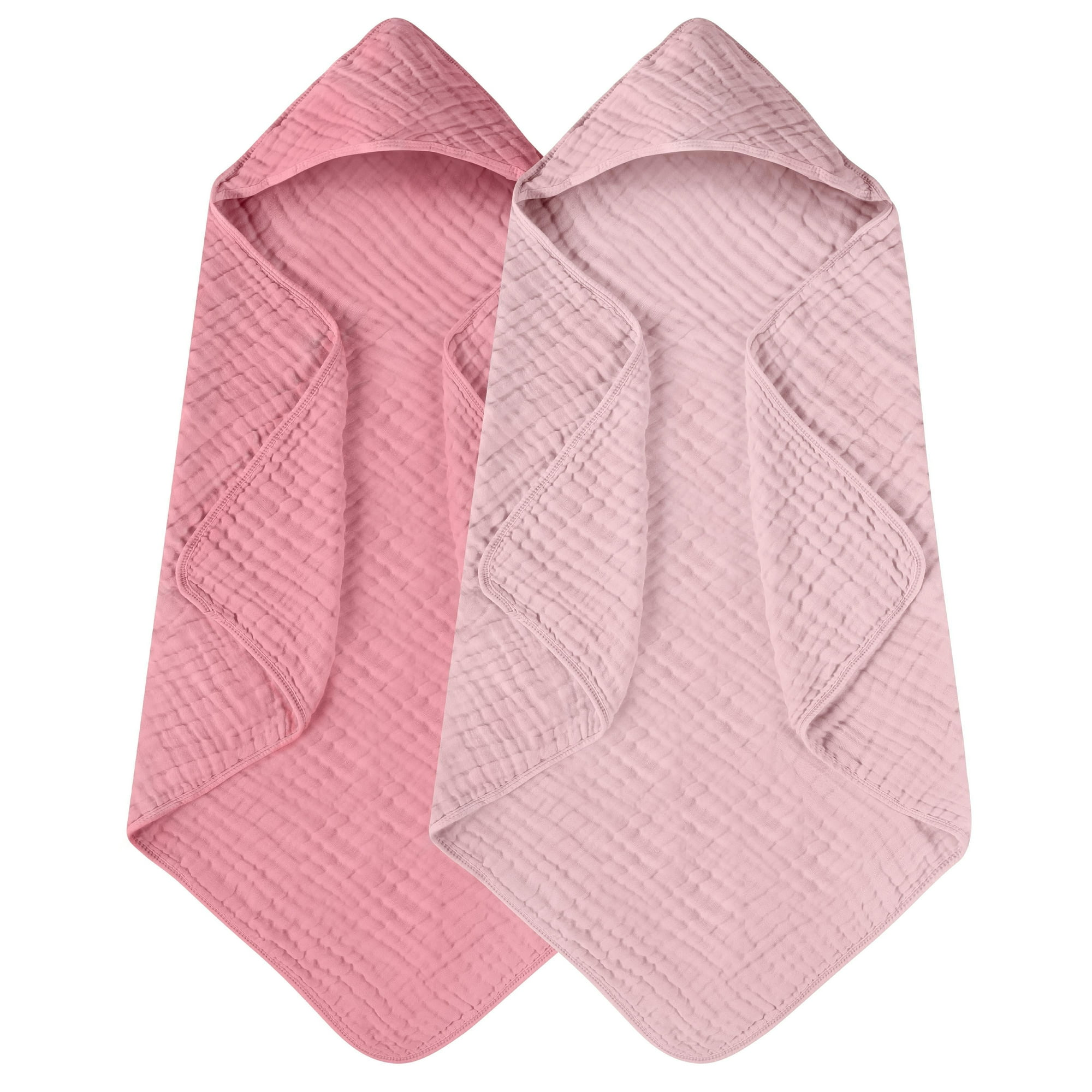 Large Hooded Baby Towels, Pink