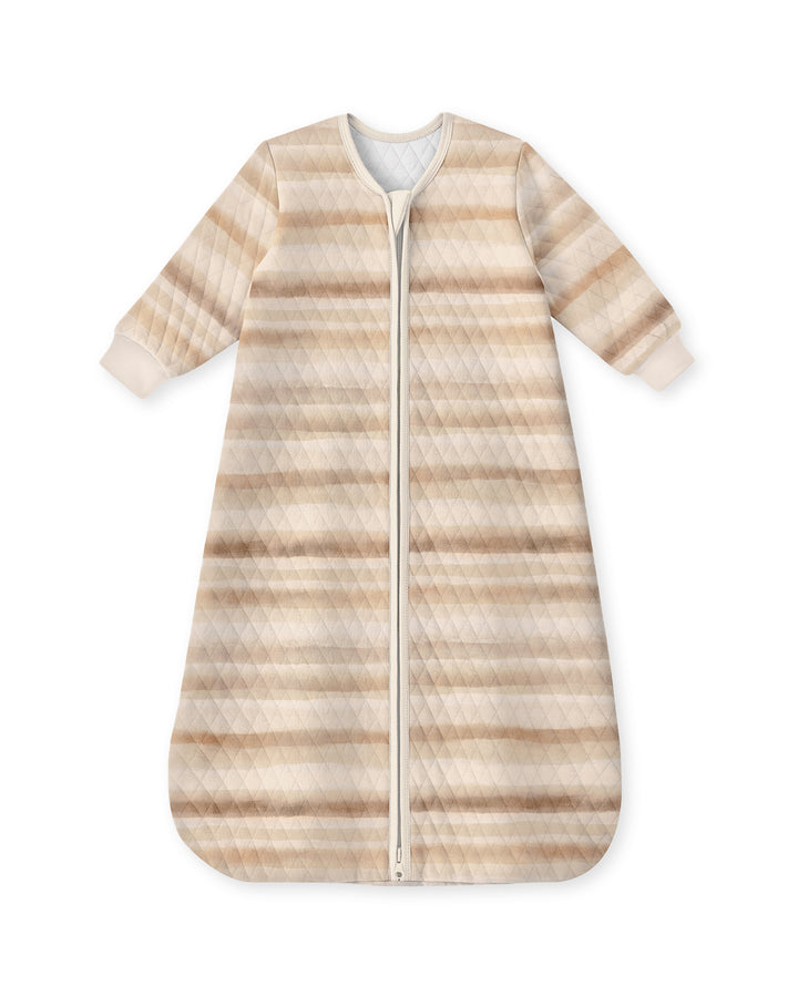 Air-Layer Baby Sleep Sack, 1.0 TOG, Long Sleeve, 1 Pack-Brown Stripes