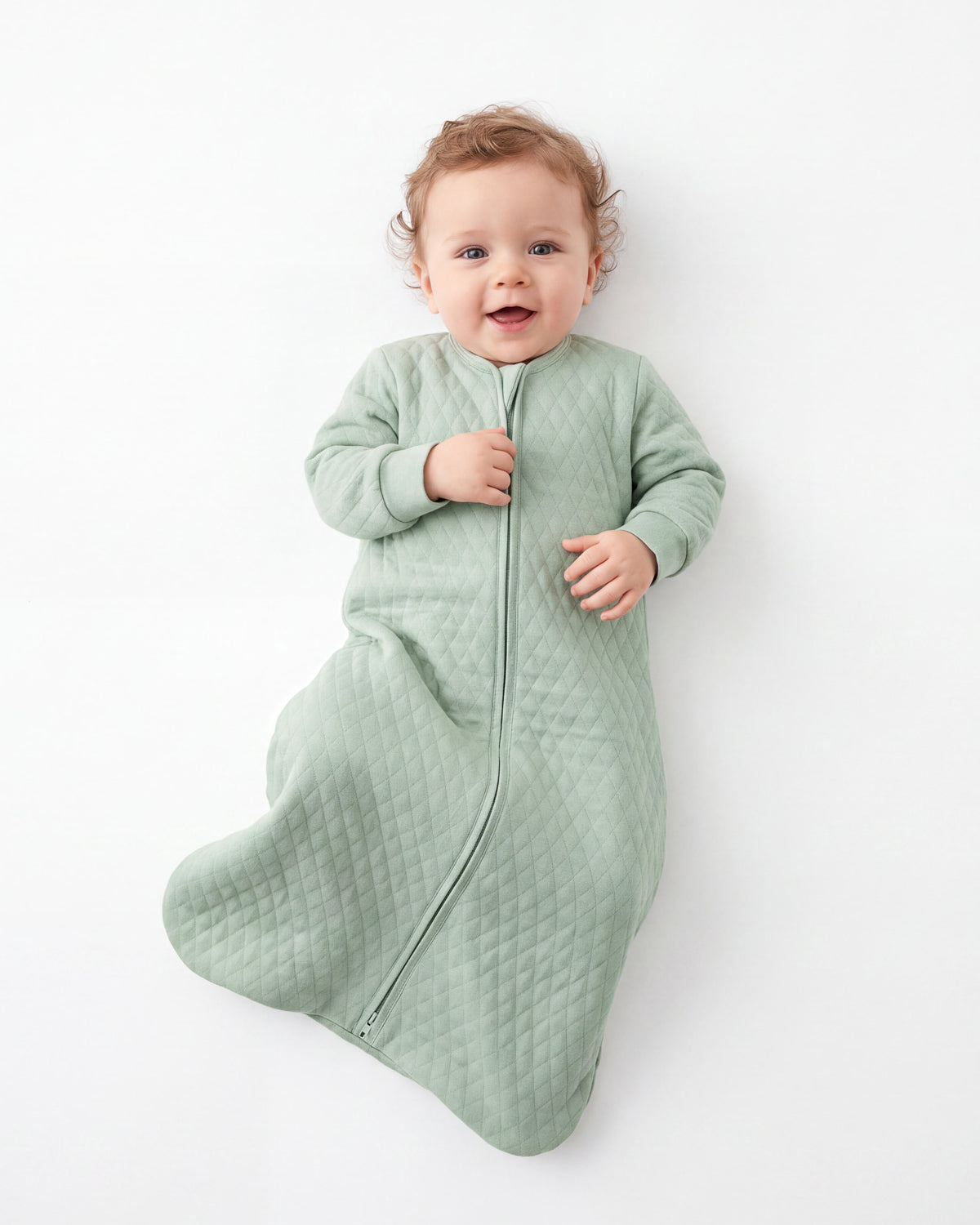 Air-Layer Baby Sleep Sack, 1.0 TOG, Long Sleeve, 1 Pack-Green