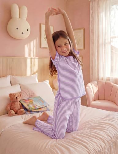 #Color_ Short Sleevespurple Stripes
