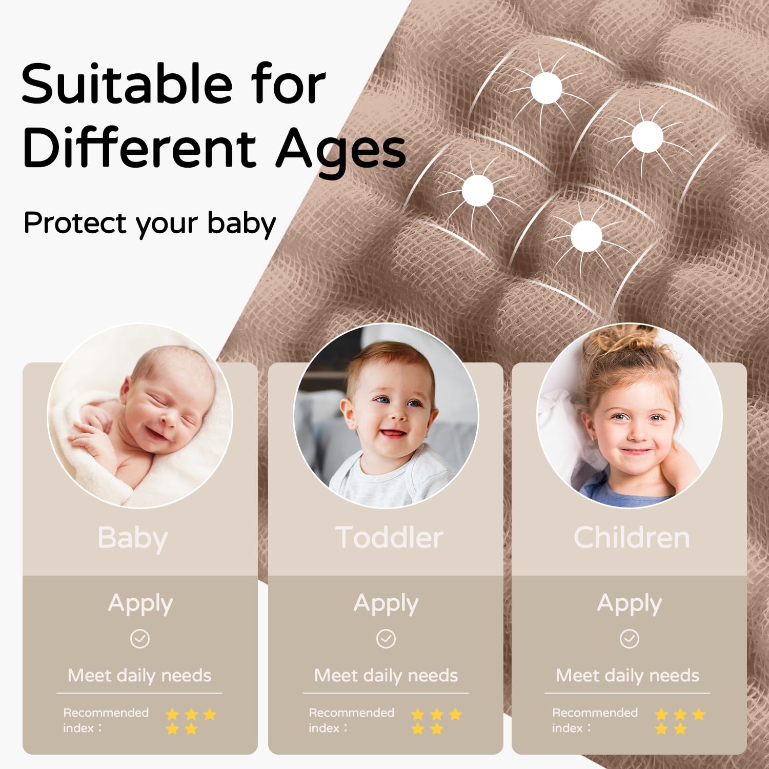 Large Hooded Baby Towels Coffee