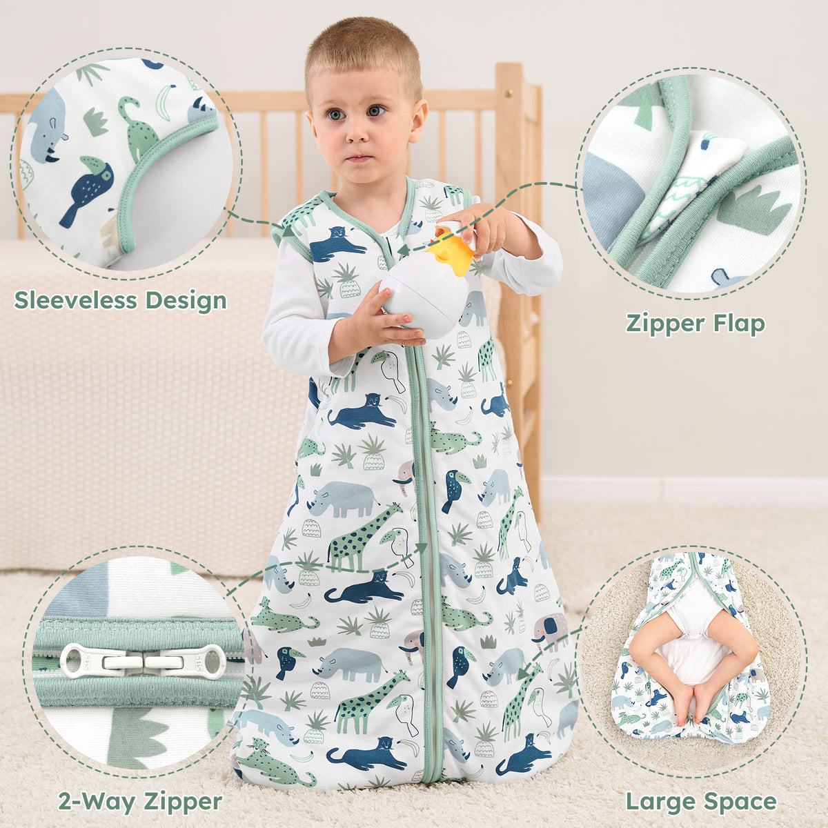#Color_ 1.5 Tog-blue Green Zebra