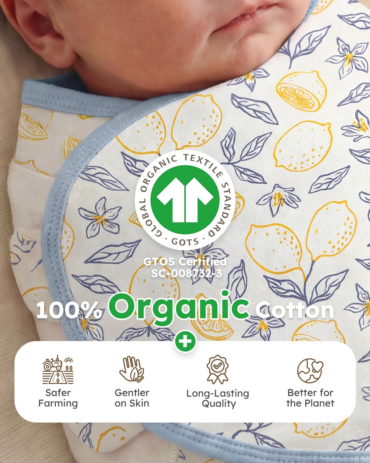 Cotton Baby Swaddle Wraps, 3-Pack