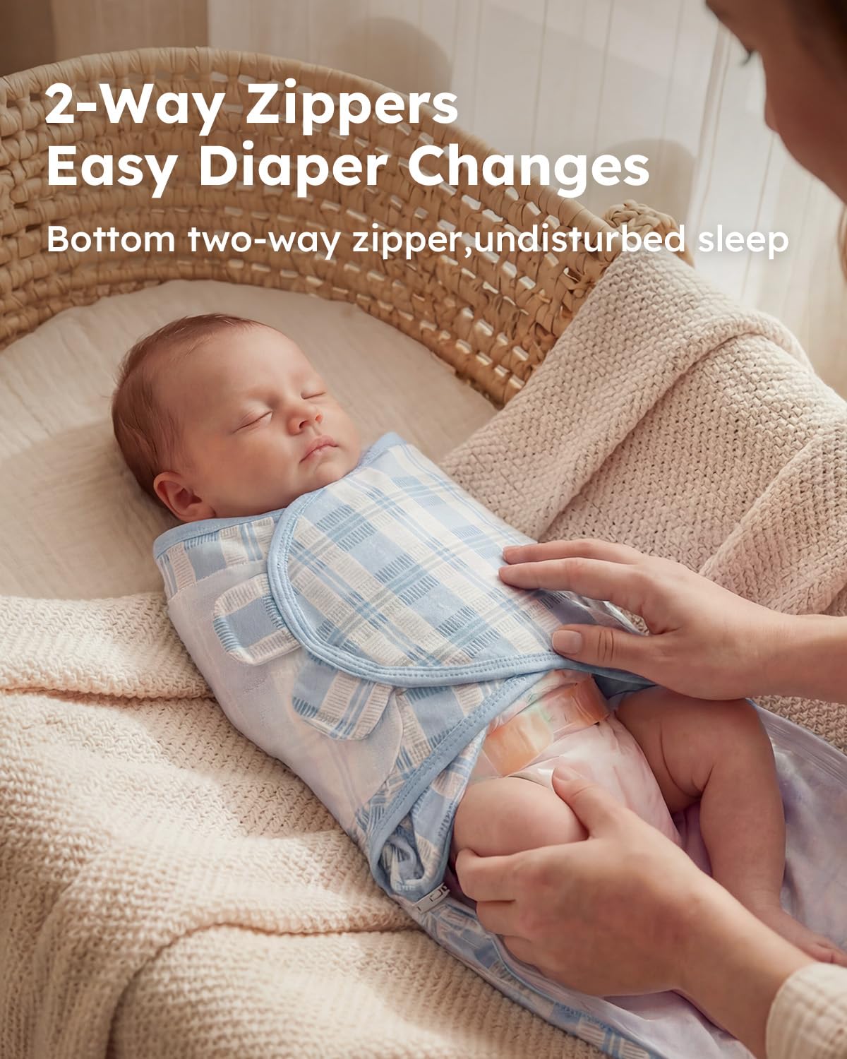 Cotton Baby Swaddle Wraps, 3-Pack