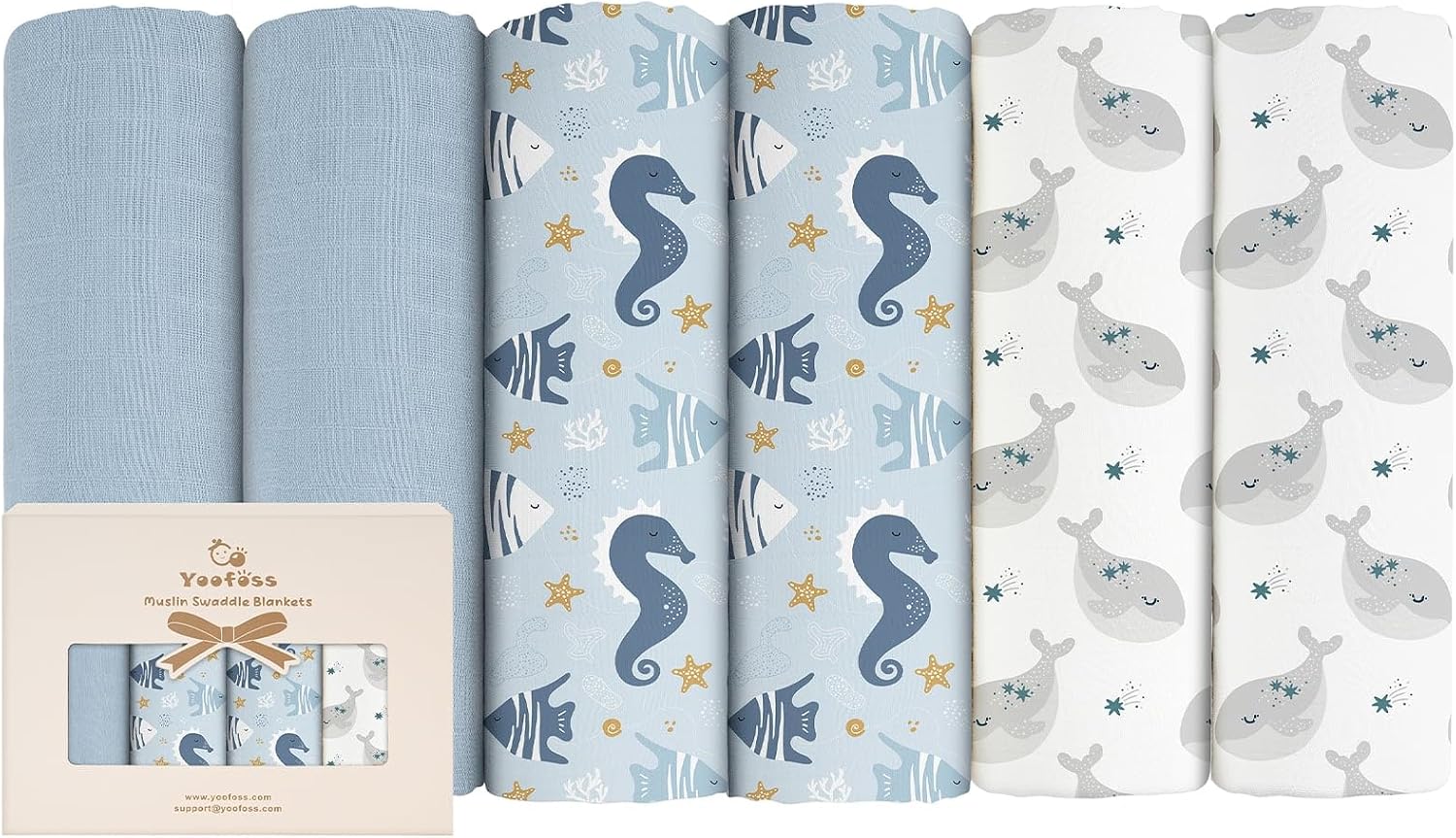 Muslin Cloths for Baby Muslin Squares 6 Pack Large 70 x 70cm