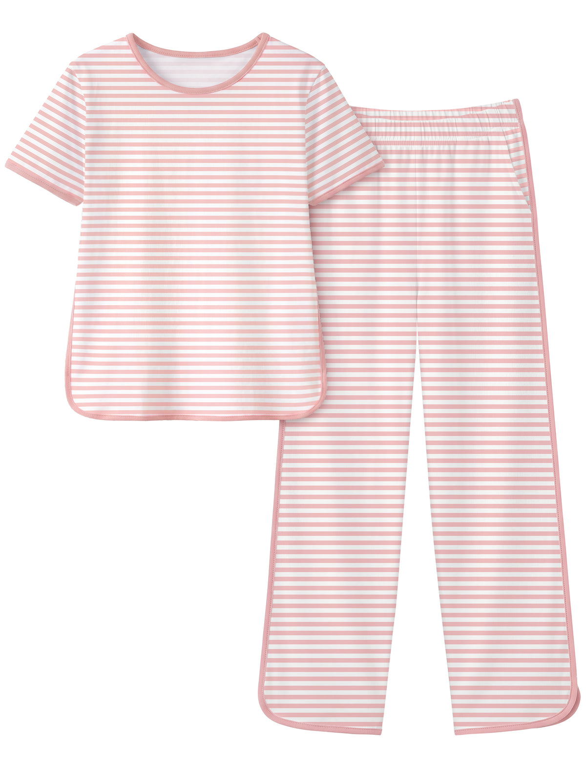#Color_ Short Sleevespink Stripes