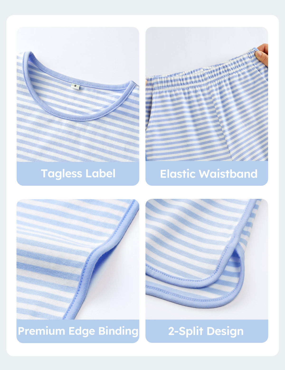 #Color_ Short Sleevesblue Stripes