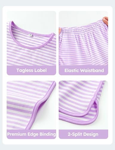 #Color_ Short Sleevespurple Stripes