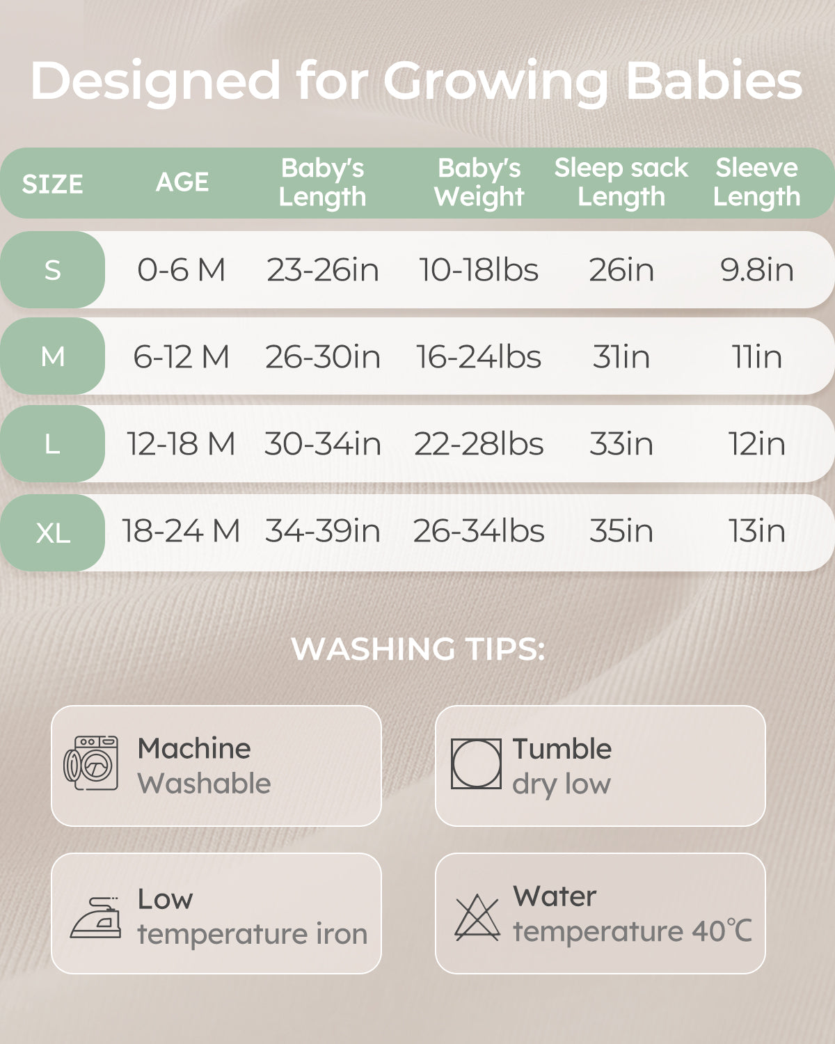 Air-Layer Baby Sleep Sack,1.0 TOG,Long Sleeve