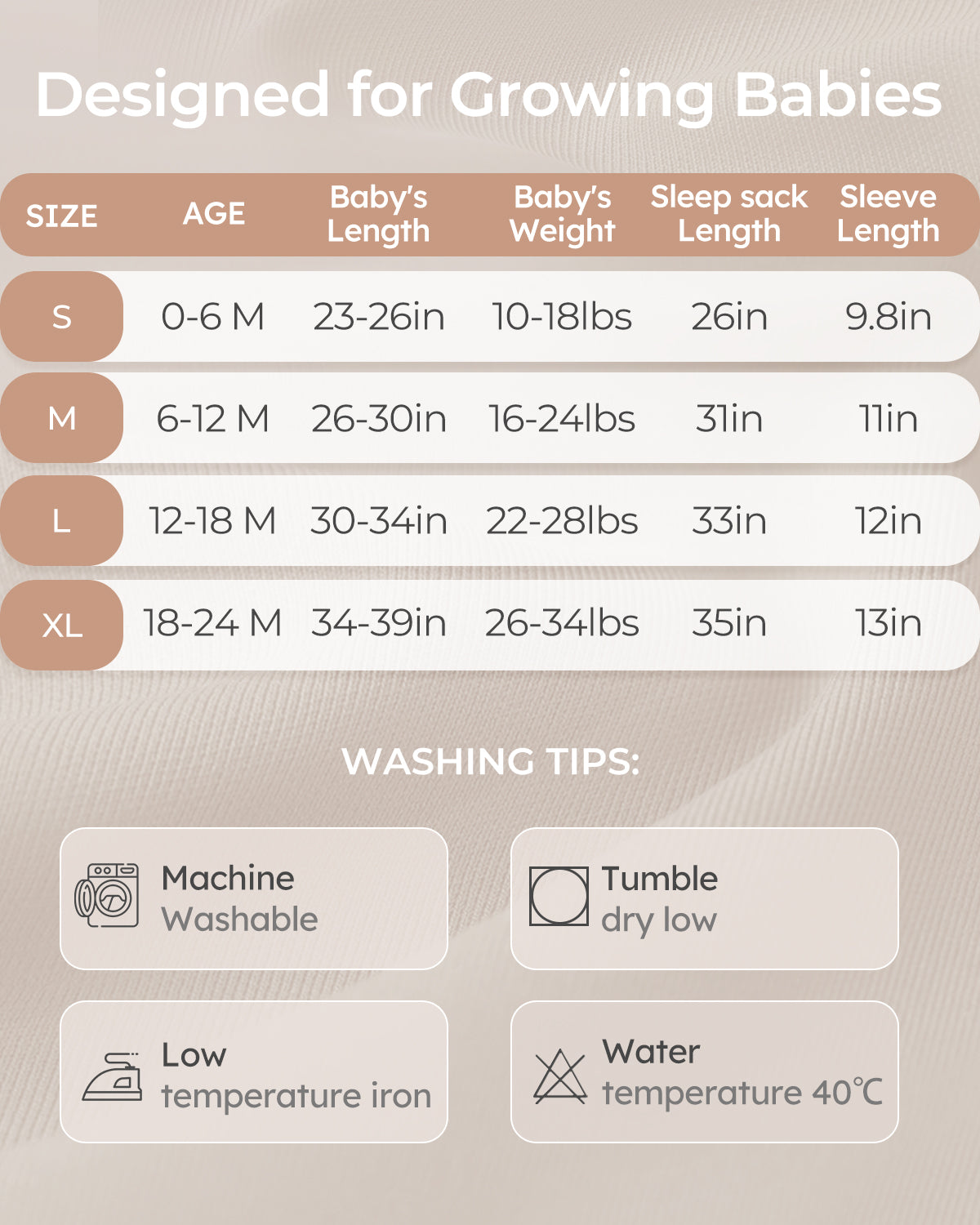 Air-Layer Baby Sleep Sack, 1.0 TOG, Long Sleeve, 1 Pack-Brown Giraffe