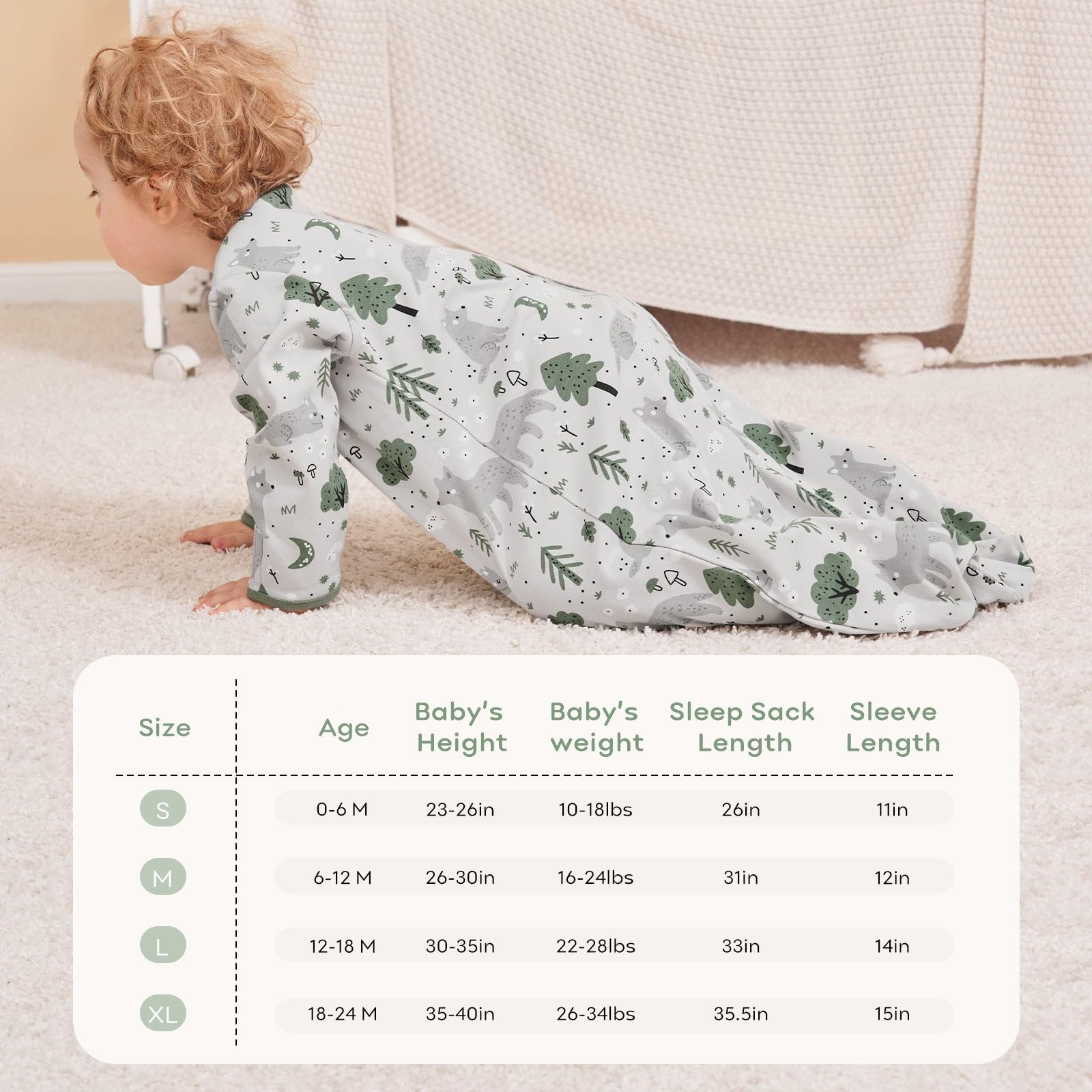 2 Pack Sleep Sack in Tog 0.5, Long Sleeve