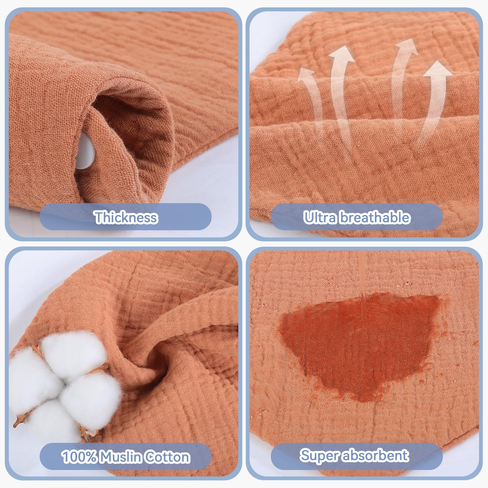 Baby Bibs Multi-color 10 Pack
