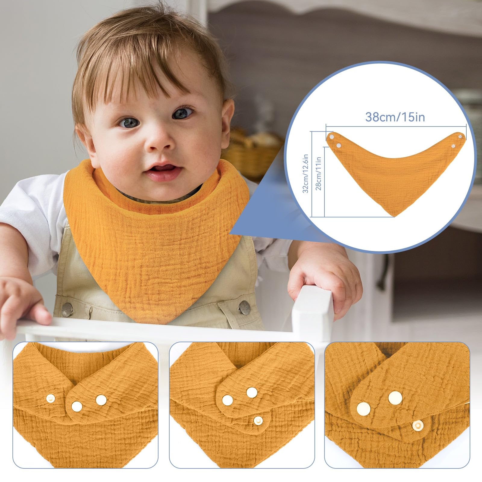 Baby Bibs Multi-color 10 Pack