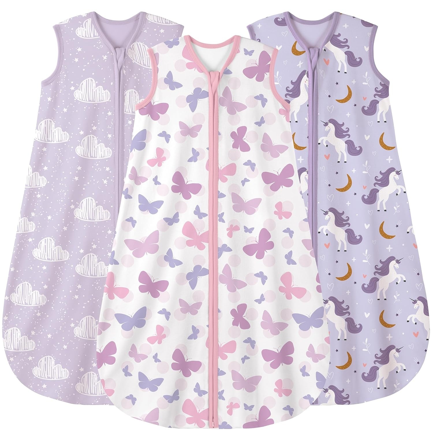 Sleep Sack 100% Cotton In Tog 0.5,3 Pack-Camouflage&car&dinosaur