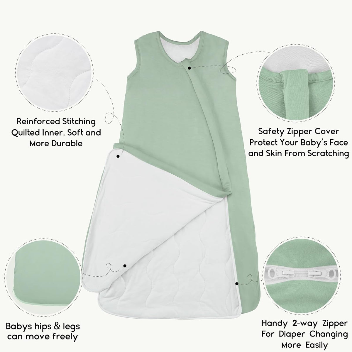 Bamboo Rayon Baby Sleep Sack, 1.0 TOG