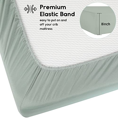 Crib Sheets Green And Brown , 2 Pack