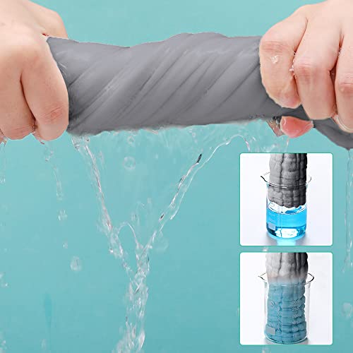 Yoofoss Muslin Baby Washcloths 100% Cotton Face Towels 10 Pack Wash Cloths for Baby 12x12in Soft and Absorbent Baby Wipes (Grey)
