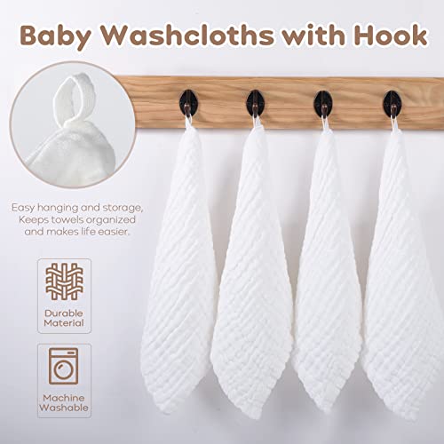 Baby Washcloths White, 10 Pack