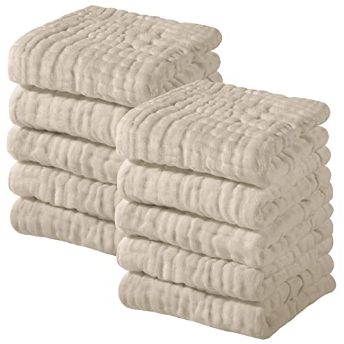 Baby Washcloths Apricot, 10 Pack