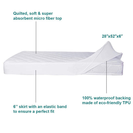 Waterproof Fitted Crib Mattress Pad