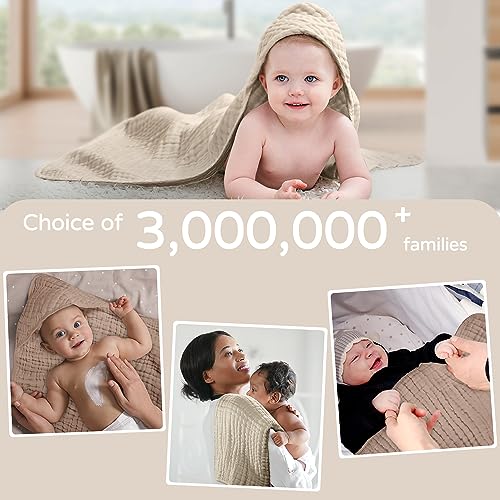 Large Hooded Baby Towels, Beige & Coffee