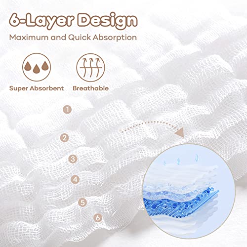 Baby Washcloths White, 10 Pack