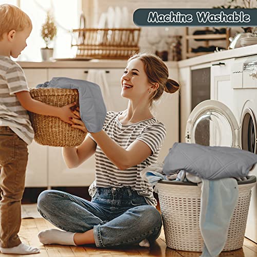 Waterproof Fitted Crib Mattress Pad, Gray & Green , 2 Pack