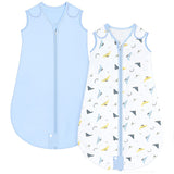 Yoofoss Baby Sleep Sack Wearable Blanket 100% Cotton Soft Breathable 2 Pack Sleeveless Sleep Bag for Boys Girls