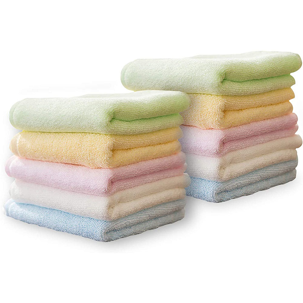 Bamboo Washcloths Towel Multi-color, 10 Pack
