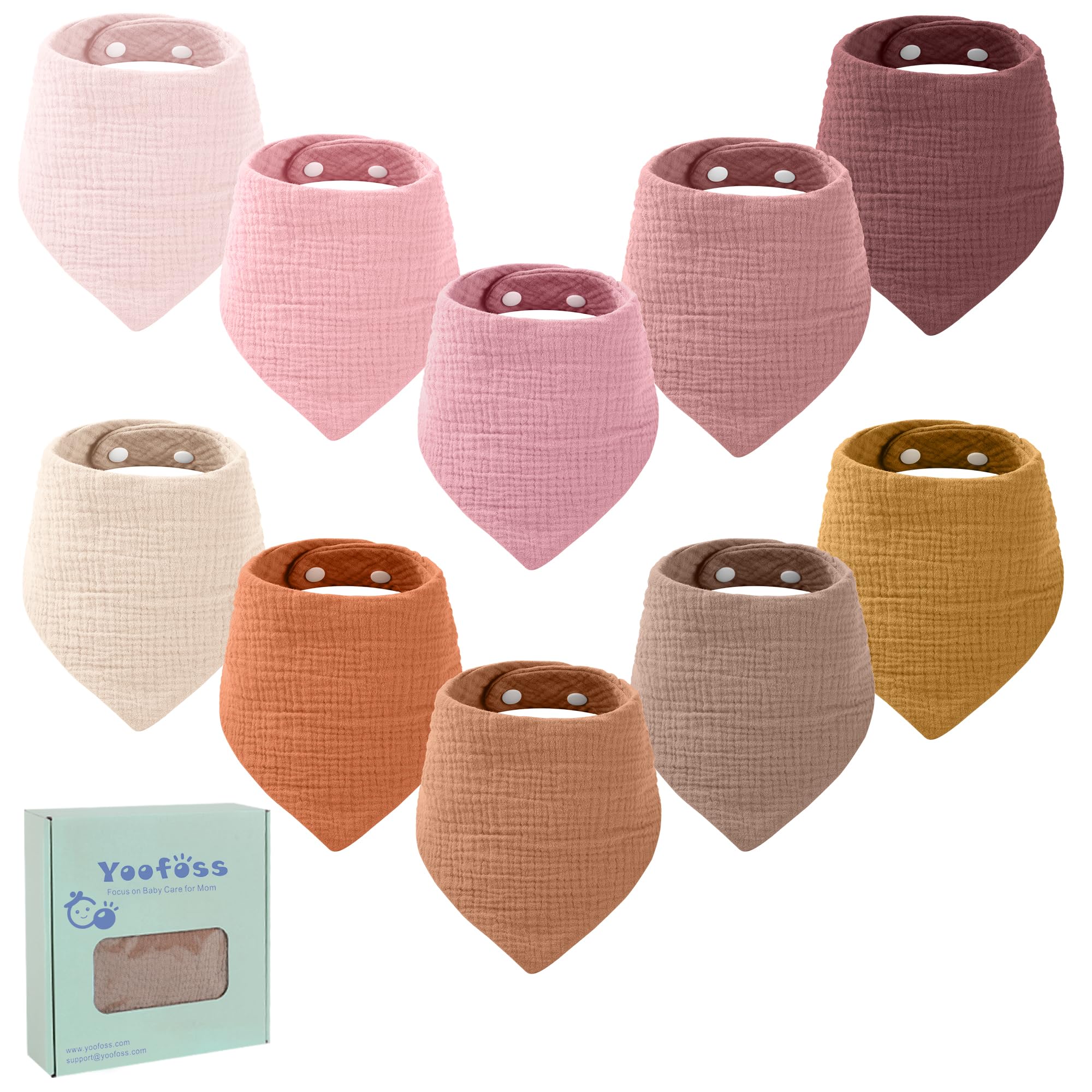 Baby Bibs Multi-color 10 Pack