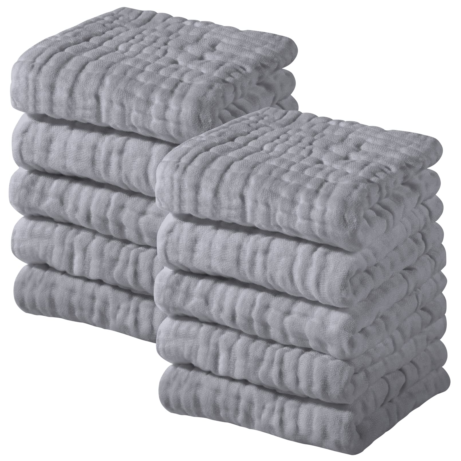 Baby Washcloths White, 10 Pack