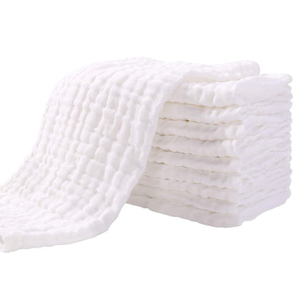 Muslin Burp Cloths for Baby 10 Pack 100% Cotton Baby Washcloths Large 20''X10'' Super Soft and Absorbent by YOOFOSS