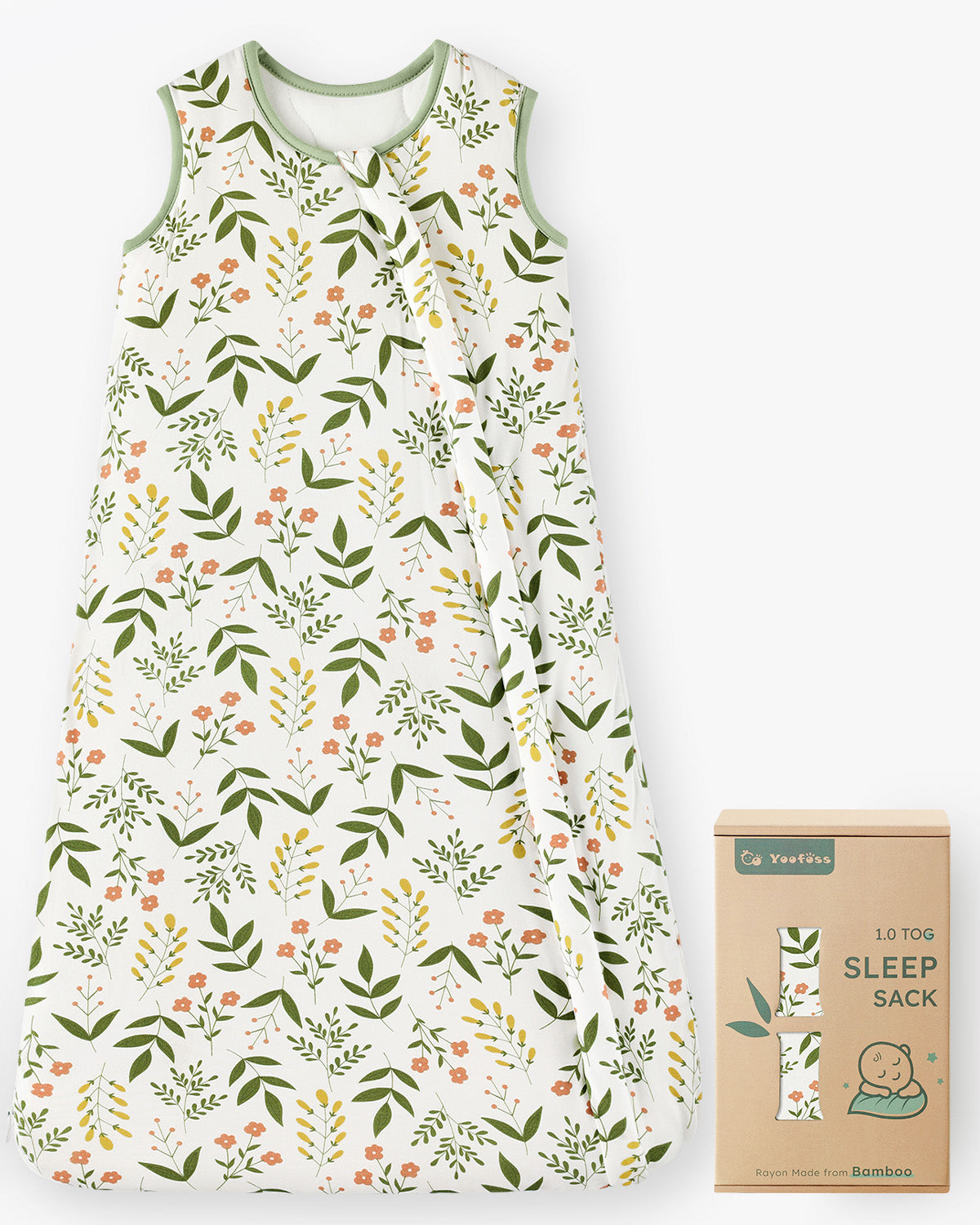 Bamboo Sleep Sack, 1.0 TOG-Leaf &Flower