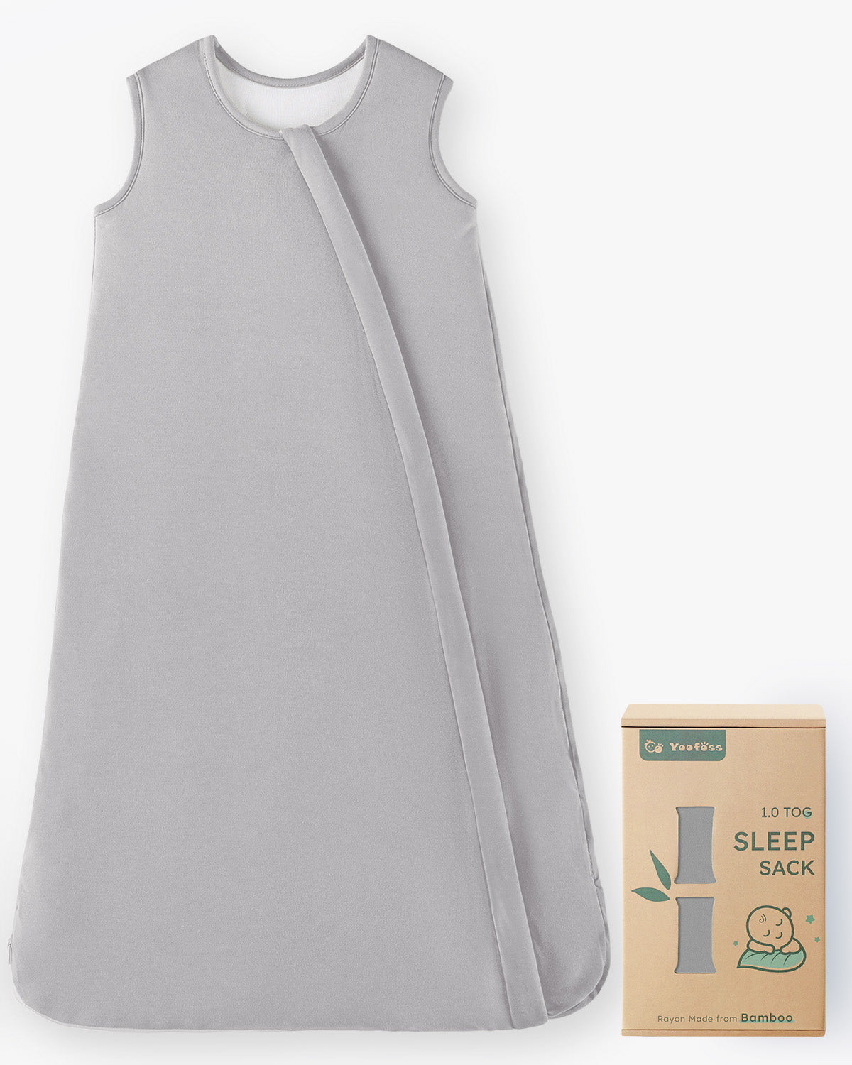 Bamboo Sleep Sack, 1.0 TOG-Grey