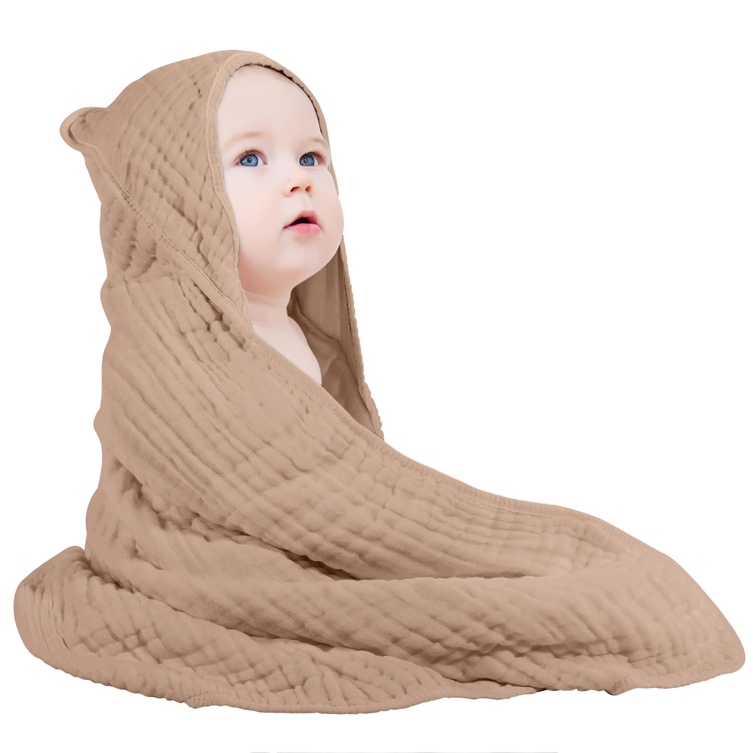Large Hooded Baby Towels Coffee