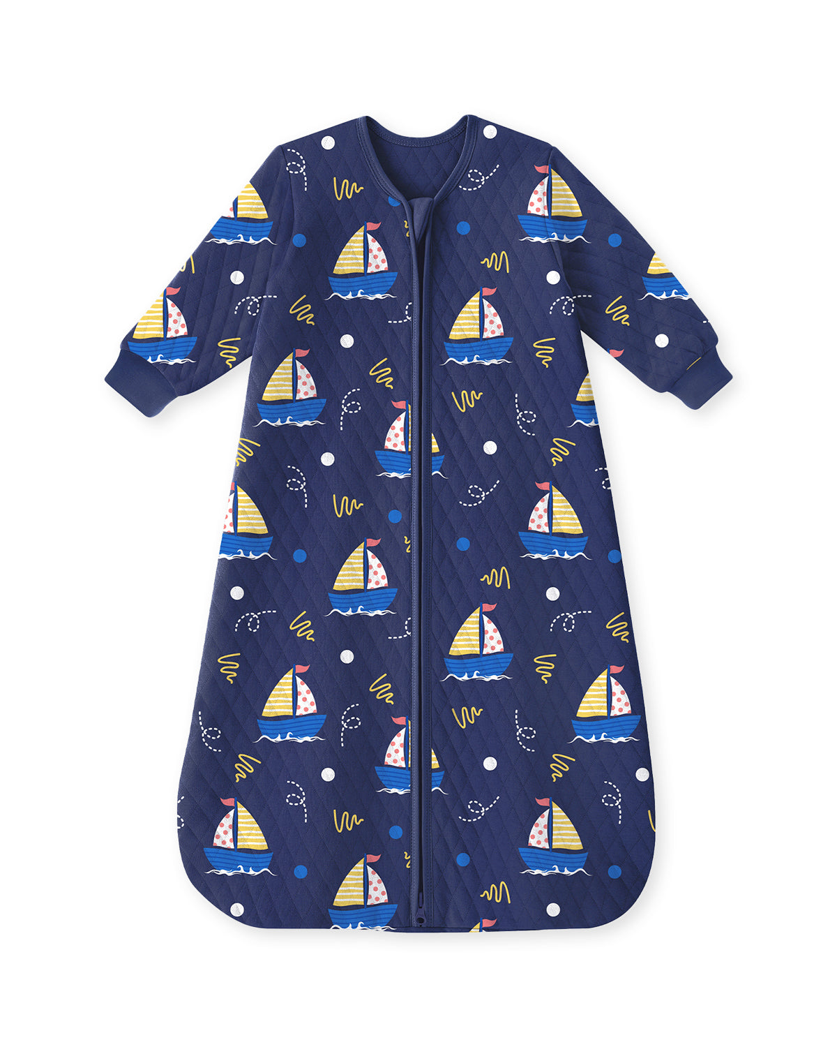 Air-Layer Baby Sleep Sack, 1.0 TOG, Long Sleeve, 1 Pack-Dark Blue Sailor