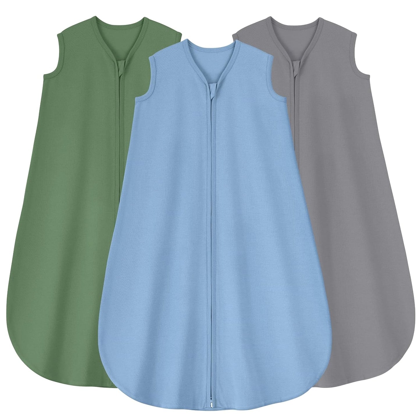 Sleep Sack Green Blue Gray, 3 Pack, 6-12 Months