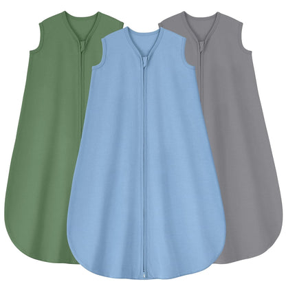 Sleep Sack Green Blue Gray, 3 Pack, 6-12 Months