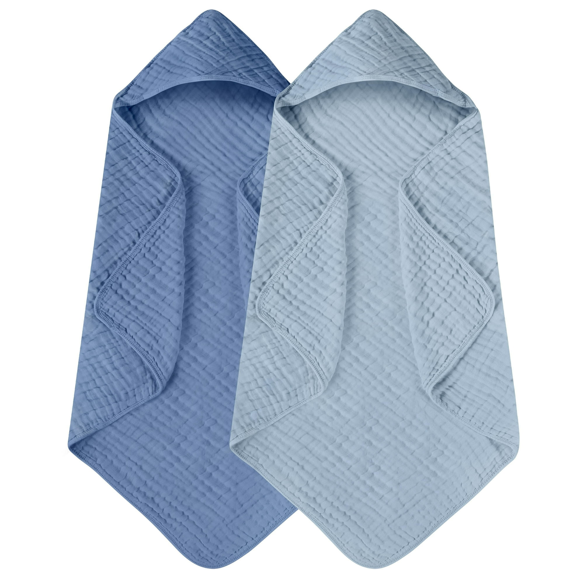 Large Hooded Baby Towels, Blue