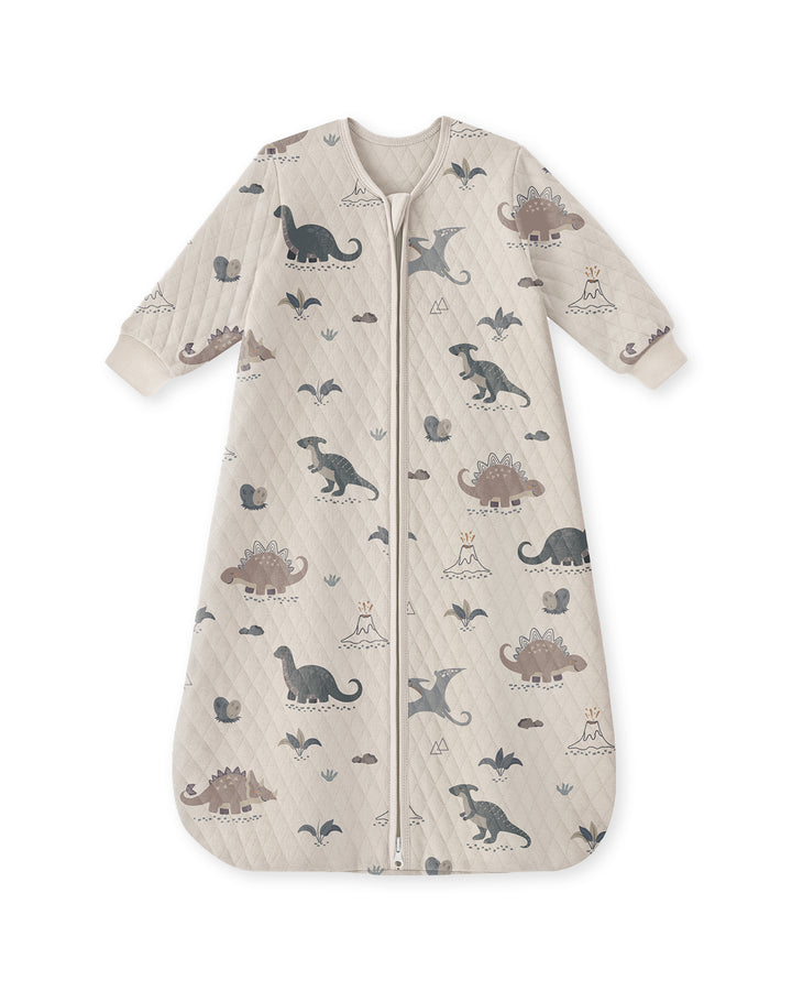Air-Layer Baby Sleep Sack, 1.0 TOG, Long Sleeve, 1 Pack-Khaki Dinosaur