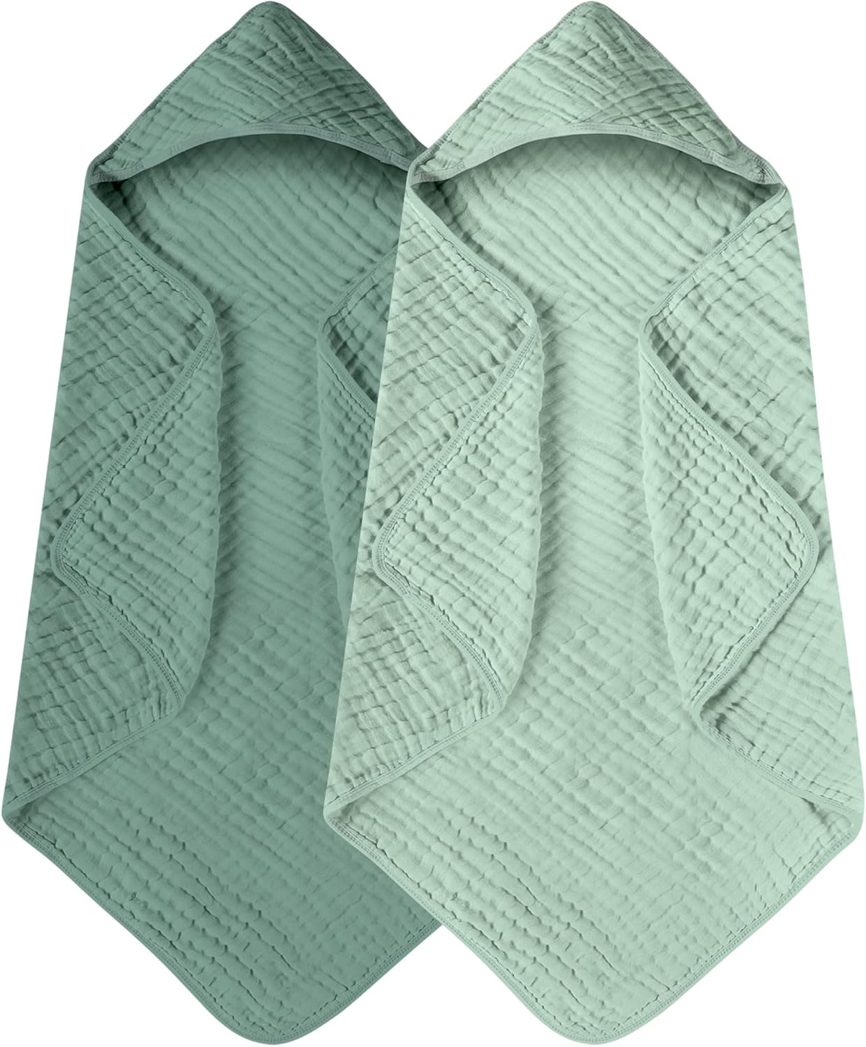 Large Hooded Baby Towels, Gradient Green