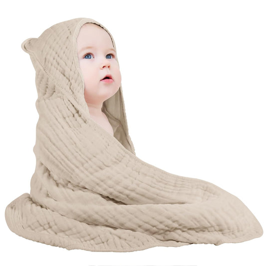 Large Hooded Baby Towels Apricot