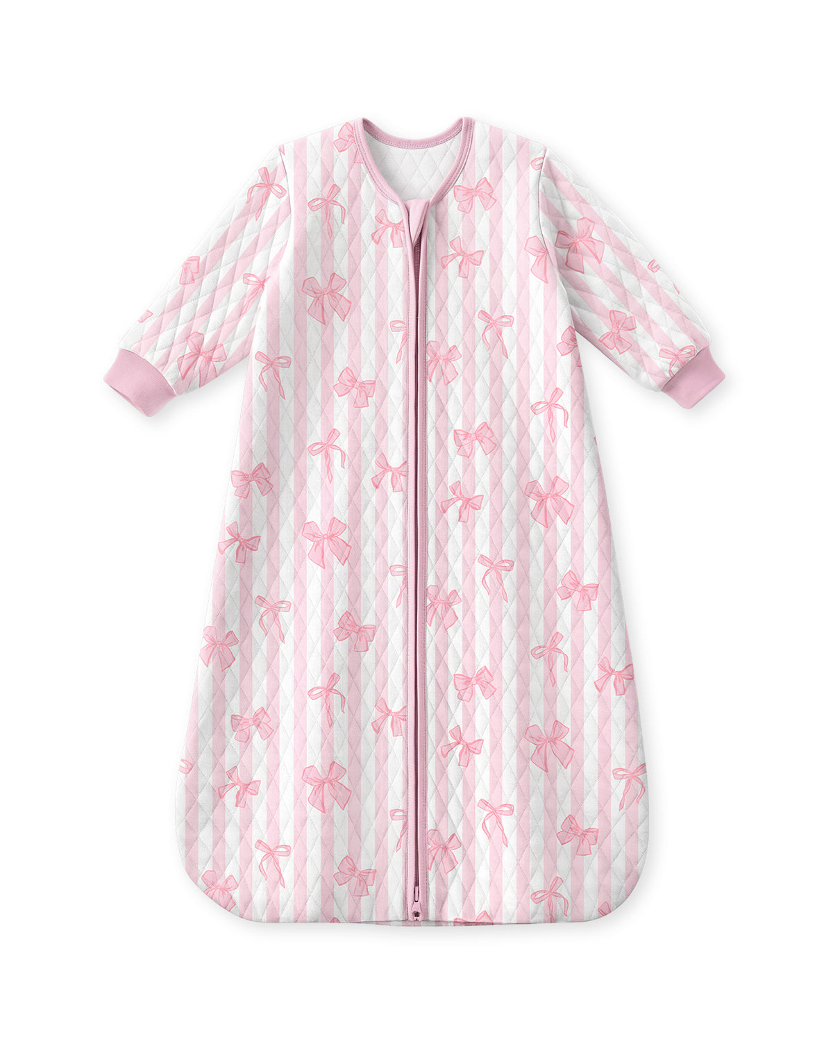 Air-Layer Baby Sleep Sack, 1.0 TOG, Long Sleeve, 1 Pack-Pink Bow