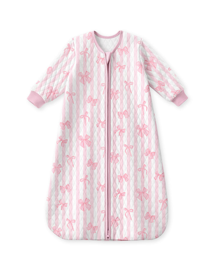 Air-Layer Baby Sleep Sack, 1.0 TOG, Long Sleeve, 1 Pack-Pink Bow