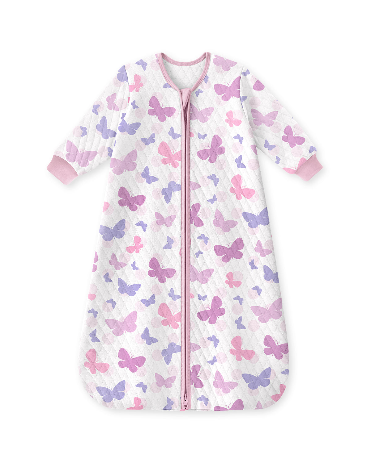 Air-Layer Baby Sleep Sack, 1.0 TOG, Long Sleeve, 1 Pack-Purple Butterflies