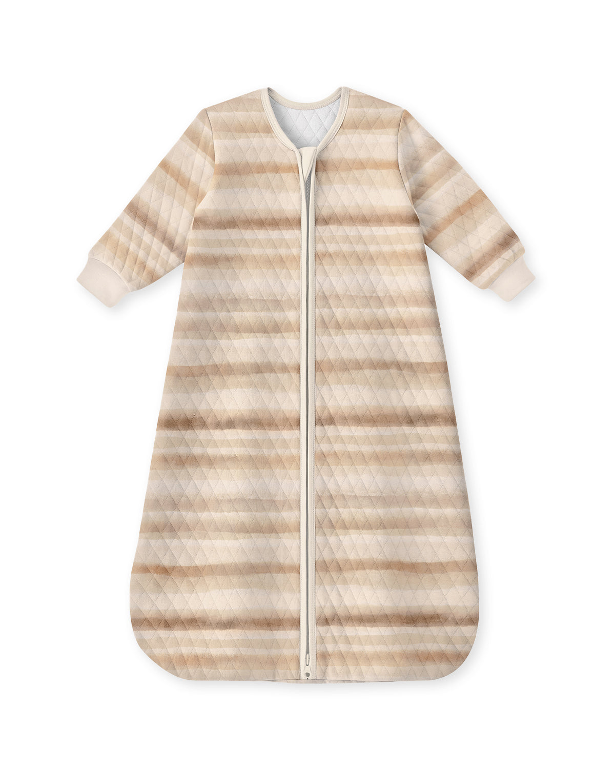 Air-Layer Baby Sleep Sack, 1.0 TOG, Long Sleeve, 1 Pack-Brown Stripes